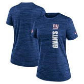 New York Giants Women's Sideline Velocity Dri-FIT T-Shirt Royal | Nike for Sale