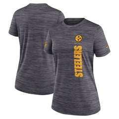Pittsburgh Steelers Women's Sideline Velocity Dri-FIT T-Shirt Charcoal | Nike for Sale