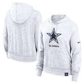 Dallas Cowboys Women's Gym Vintage Logo Pullover Hoodie White | Nike for Sale