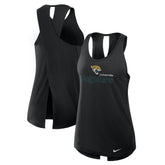 Jacksonville Jaguars Women's Open-Back Crisscross Dri-FIT Tank Top Black | Nike for Sale