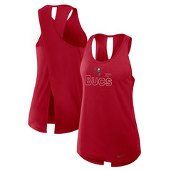 Tampa Bay Buccaneers Women's Open-Back Crisscross Dri-FIT Tank Top Red | Nike for Sale