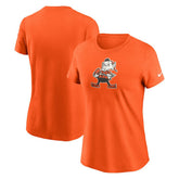 Cleveland Browns Women's Throwback Primary Logo T-Shirt Orange | Nike for Sale