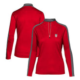 USMNT Levelwear Women's Quarter-Zip Pullover Top Red - FIFA World CUP