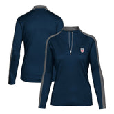 USMNT Levelwear Women's Quarter-Zip Pullover Top Navy - FIFA World CUP