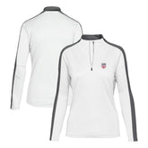 USMNT Levelwear Women's Quarter-Zip Pullover Top White - FIFA World CUP