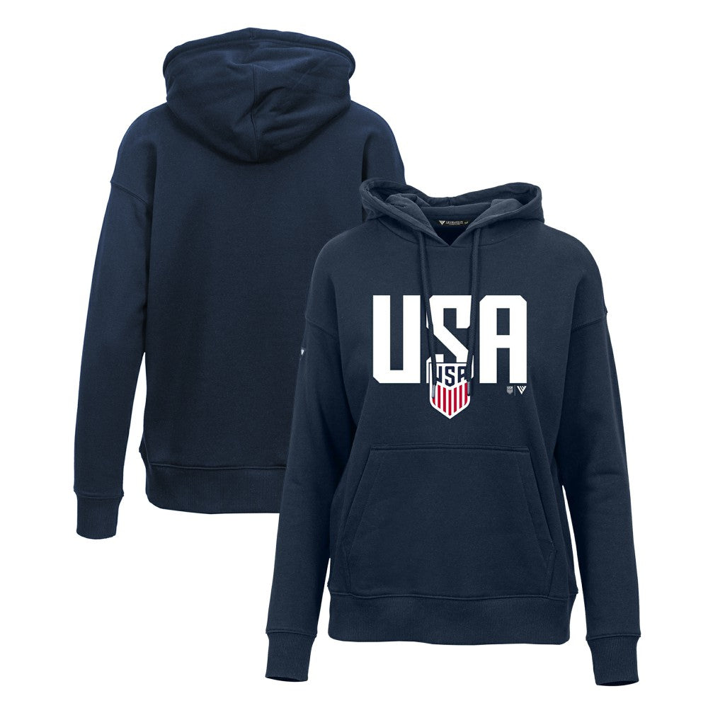 USMNT Levelwear Women's Podium Mascot Pullover Hoodie Navy - FIFA World CUP