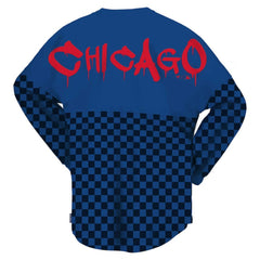 Chicago Cubs Fanatics Women's Checker Print Long Sleeve T-Shirt - MLB