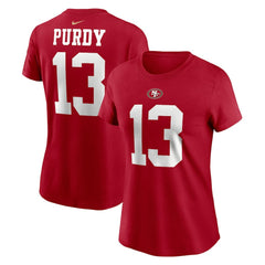 Brock Purdy San Francisco 49ers Women's Player Name & Number T-Shirt Scarlet | Nike for Sale