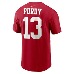 Brock Purdy San Francisco 49ers Player Name & Number T-Shirt Scarlet | Nike for Sale