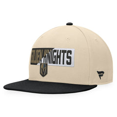 Vegas Golden Knights Fanatics Goalaso Snapback Hat - Cream/Black - NHL