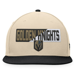 Vegas Golden Knights Fanatics Goalaso Snapback Hat - Cream/Black - NHL