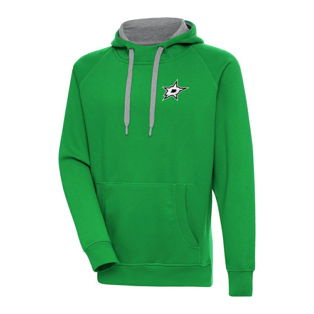 Dallas Stars Antigua Metallic Logo Victory Pullover Hoodie - Kelly Green - NHL