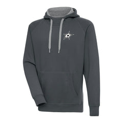 Dallas Stars Antigua Metallic Logo Victory Pullover Hoodie - Charcoal - NHL