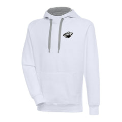 Minnesota Wild Antigua Metallic Logo Victory Pullover Hoodie - White - NHL