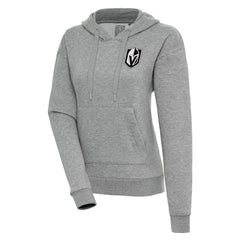 Vegas Golden Knights Antigua Women's Metallic Logo Victory Pullover Hoodie - Heather Gray - NHL