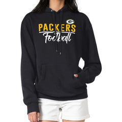 Green Bay Packers G-III 4Her by Carl Banks Women's Graphic Fleece Pullover Hoodie Black | NFL
