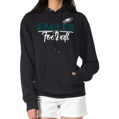 Philadelphia Eagles G-III 4Her by Carl Banks Women's Graphic Fleece Pullover Hoodie Black | NFL
