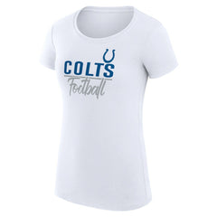Indianapolis Colts G-III 4Her by Carl Banks Women's Team Graphic Fitted T-Shirt White | NFL