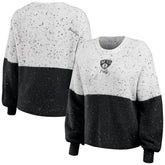 Brooklyn Nets WEAR by Erin Andrews Women's Color-Block Pullover Sweater White/Black - NBA