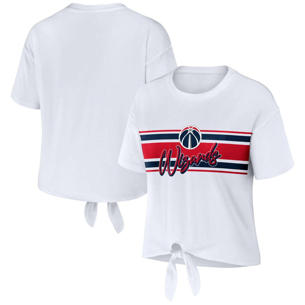 Washington Wizards WEAR by Erin Andrews Women's Tie-Front T-Shirt White - NBA