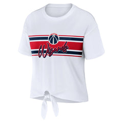 Washington Wizards WEAR by Erin Andrews Women's Tie-Front T-Shirt White - NBA