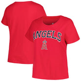 Los Angeles Angels Profile Women's Plus Size Arch Logo T-Shirt - MLB