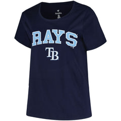 Tampa Bay Rays Profile Women's Plus Size Arch Logo T-Shirt - MLB