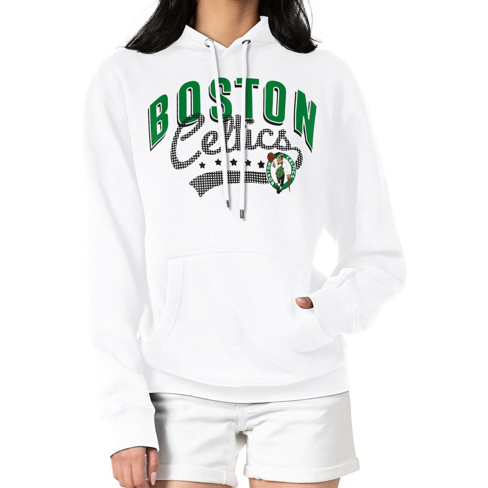 Boston Celtics G-III 4Her by Carl Banks Women's Filigree Logo Pullover Hoodie - White - NBA