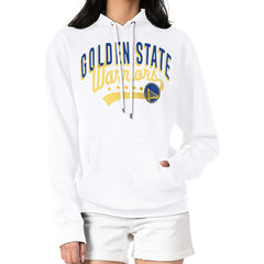 Golden State Warriors G-III 4Her by Carl Banks Women's Filigree Logo Pullover Hoodie - White - NBA