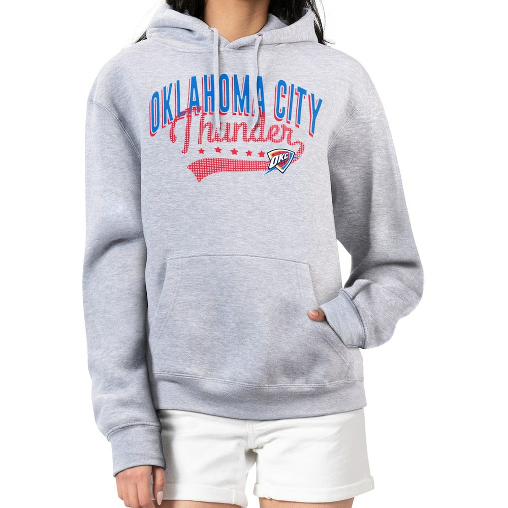 Oklahoma City Thunder G-III 4Her by Carl Banks Women's Filigree Logo Pullover Hoodie - Heather Gray - NBA