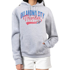 Oklahoma City Thunder G-III 4Her by Carl Banks Women's Filigree Logo Pullover Hoodie - Heather Gray - NBA
