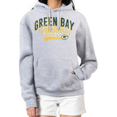 Green Bay Packers G-III 4Her by Carl Banks Women's Filigree Logo Pullover Hoodie – Heather Gray | NFL