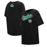 Boston Celtics Pro Standard Women's Script Boyfriend T-Shirt Black - NBA