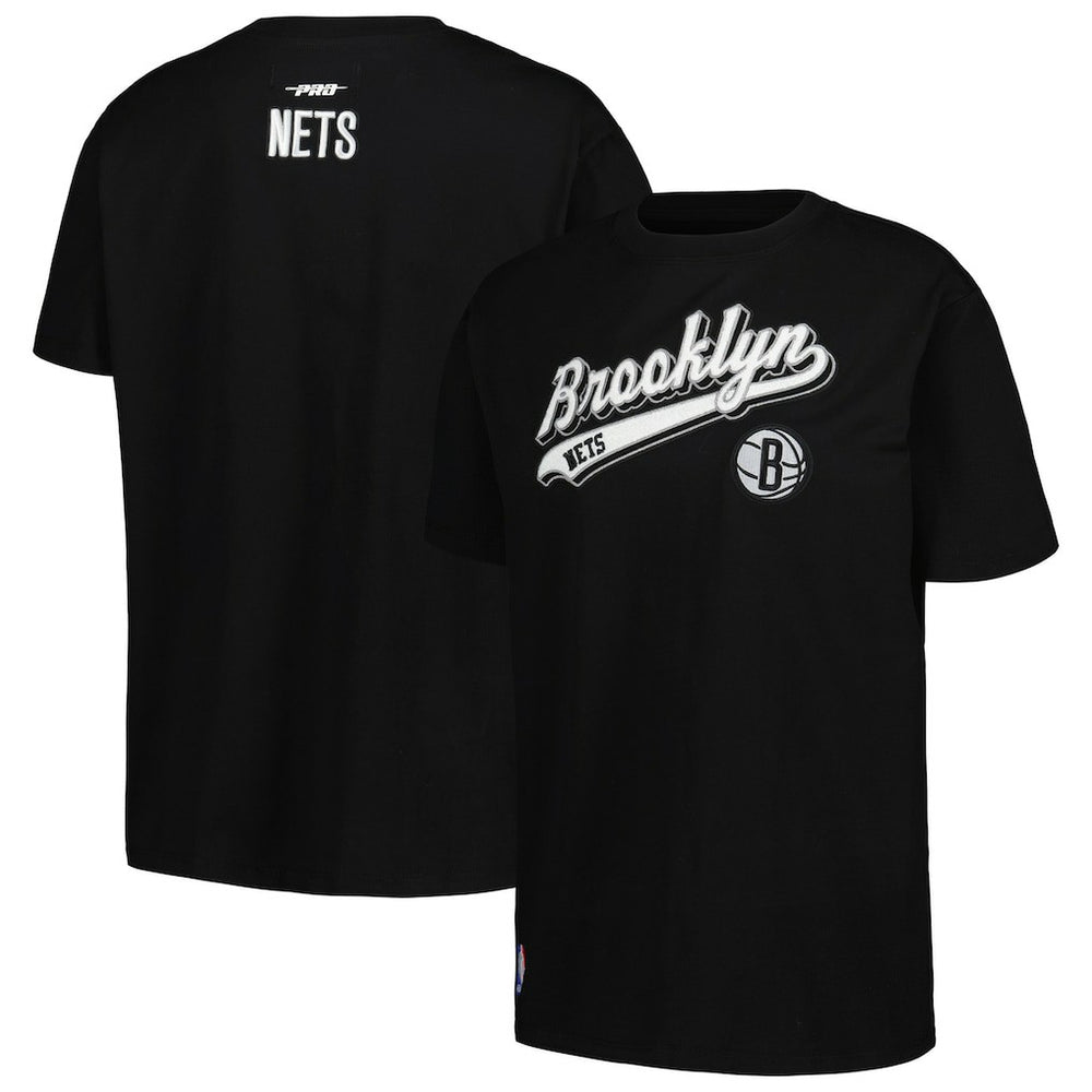 Brooklyn Nets Pro Standard Women's Script Boyfriend T-Shirt Black - NBA