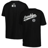 Brooklyn Nets Pro Standard Women's Script Boyfriend T-Shirt Black - NBA