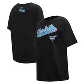 Charlotte Hornets Pro Standard Women's Script Boyfriend T-Shirt Black - NBA