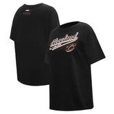 Cleveland Cavaliers Pro Standard Women's Script Boyfriend T-Shirt Black - NBA