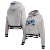 Orlando Magic Pro Standard Women's Script Tail Cropped Pullover Hoodie Heather Gray - NBA
