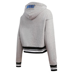Orlando Magic Pro Standard Women's Script Tail Cropped Pullover Hoodie Heather Gray - NBA