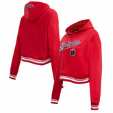 Washington Wizards Pro Standard Women's Script Tail Cropped Pullover Hoodie Red - NBA