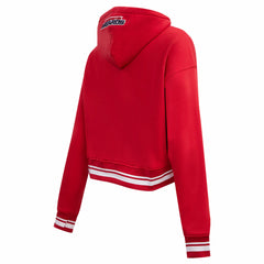 Washington Wizards Pro Standard Women's Script Tail Cropped Pullover Hoodie Red - NBA