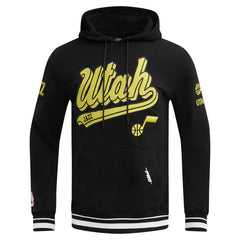 Utah Jazz Pro Standard Script Tail Pullover Hoodie Black - NBA