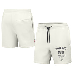 Chicago Bulls NBA x Staple Heavyweight Fleece Shorts Cream - NBA