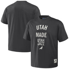 Utah Jazz NBA x Staple Heavyweight Oversized T-Shirt Anthracite - NBA