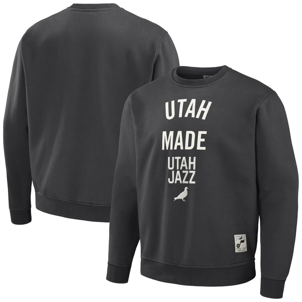 Utah Jazz NBA x Staple Plush Pullover Sweatshirt Anthracite - NBA