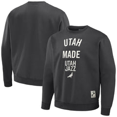 Utah Jazz NBA x Staple Plush Pullover Sweatshirt Anthracite - NBA