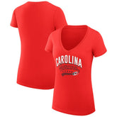 Carolina Hurricanes G-III 4Her by Carl Banks Women's Super-Slim Fit Lightweight Filigree Logo V-Neck T-Shirt – Red - NHL