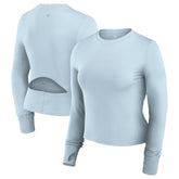 Buffalo Bills Women's Studio Fitted Long Sleeve Gym Top Light Blue | Fanatics