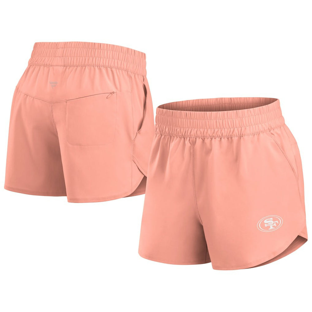 San Francisco 49ers Women's Front Office Woven Shorts Coral | Fanatics
