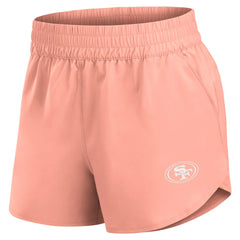 San Francisco 49ers Women's Front Office Woven Shorts Coral | Fanatics